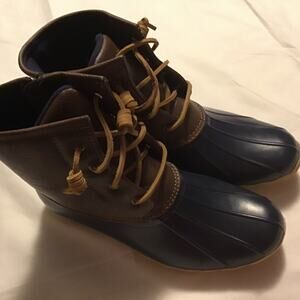 Sperry Saltwater Duck Boots Girls Size 5